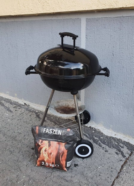 Kerti grill, grillező, grillsütő, BBQ, faszenes gömbgrill 47cm átmérőj