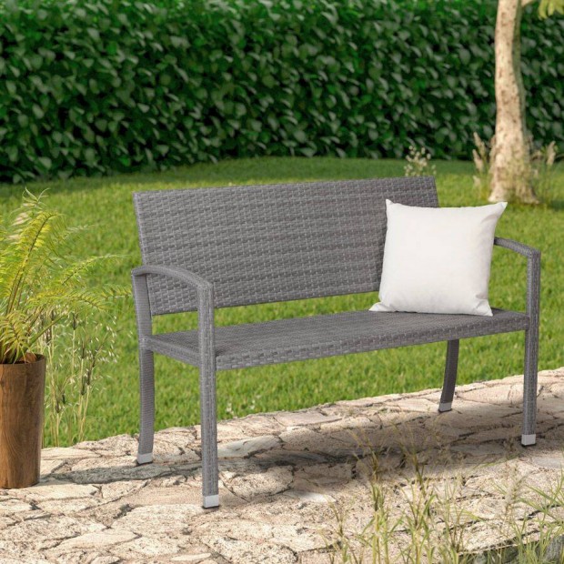 Kerti pad, szürke, 122 cm,Új