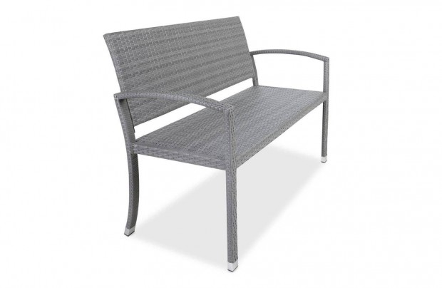 Kerti pad, szürke, 122 cm, Casaria, polyrattan , Új
