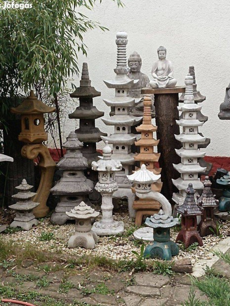 Kerti tó hoz kő Pagoda Japán kertépítő lámpa szobor Fagyálló műkő