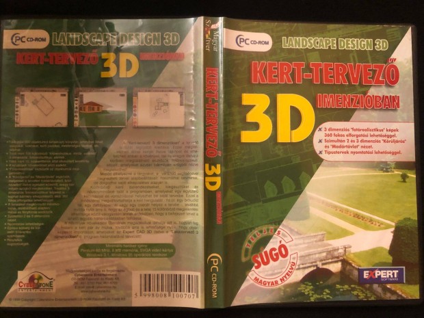 Kerttervező 3 Dimenzióban Landscape Design 3D (karcmentes) PC CD-ROM