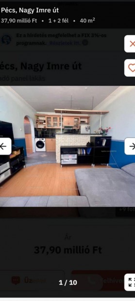 Kertv�rosban 40nm-es 1. emeleti , �talak�tott lak�s elad�