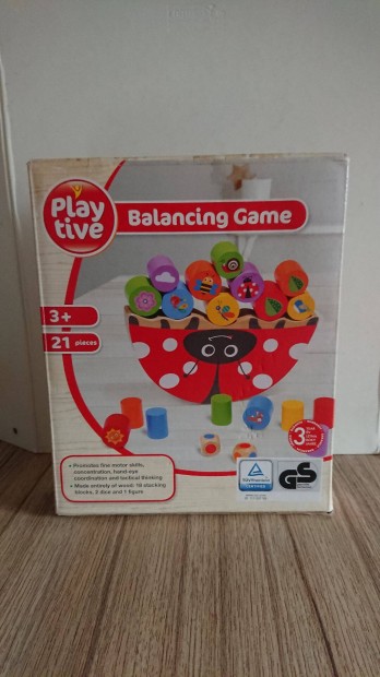 Készségfejlesztő egyensúly játék, katica, eladó