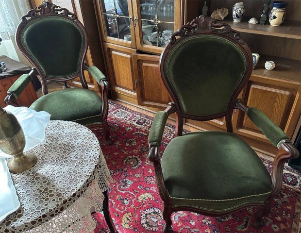 Kt darab eredeti nmet barokk fotel elad