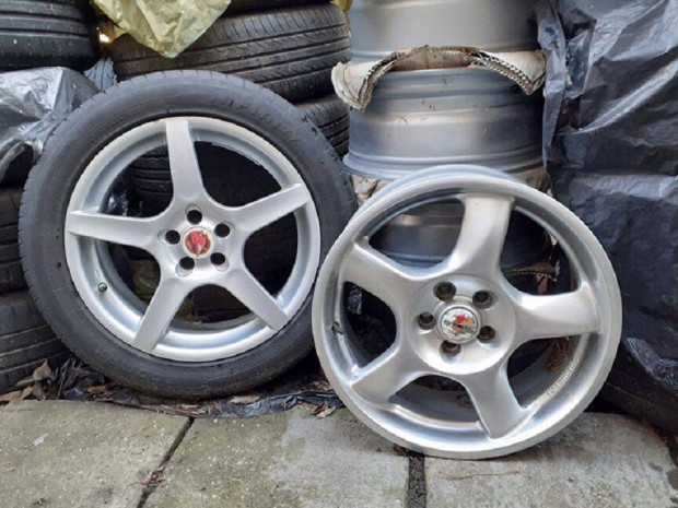 Két garnitúra 17", 5x98, 58.1, ET 25 alufelni. 225/50 R17 nyári