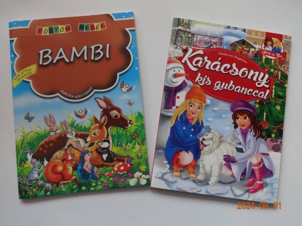 Kt szp, j llapot mesefzet egytt: BAMBI + Karcsony KIS Gubancca