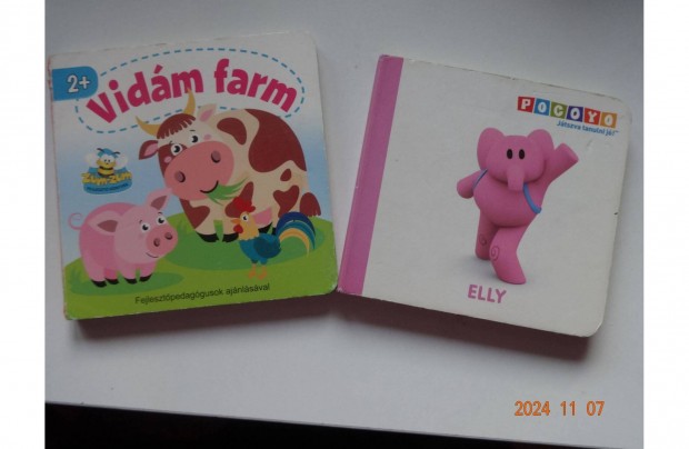 Kt szp kemny lapos meseknyv egytt: Vidm Farm + Elly - Pocoyo