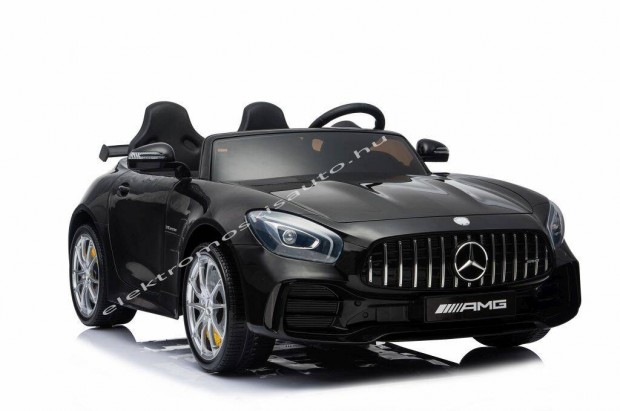 Kétszemélyes Mercedes AMG GT R 12V fekete elektromos kisautó - Akciós!