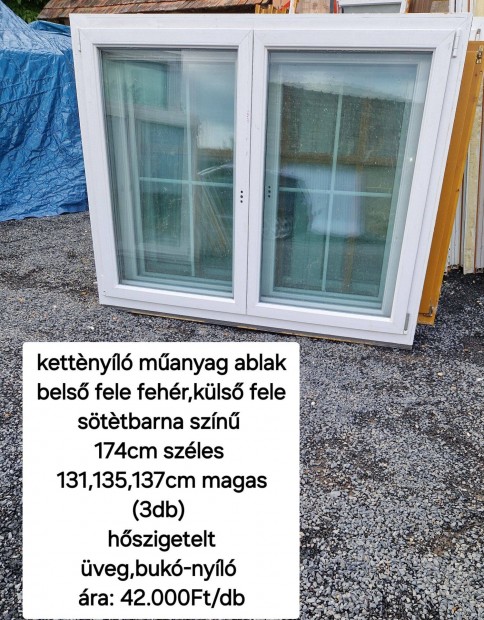 Kettnyl manyag ablak 174*131