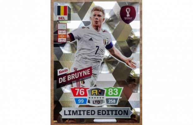 Kevin De Bruyne Belgium Limited Edition focis krtya Qatar 2022