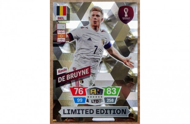 Kevin De Bruyne Belgium Limited Edition focis krtya Qatar 2022