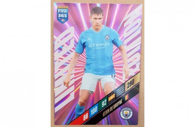 Kevin De Bruyne Manchester City Limited focis krtya Panini FIFA 2024