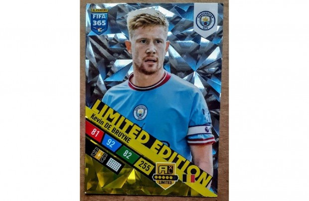 Kevin de Bruyne Manchester City Limited focis krtya Panini FIFA 2023
