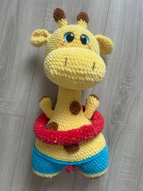 Kézműves, horgolt zsiráf - 45 cm