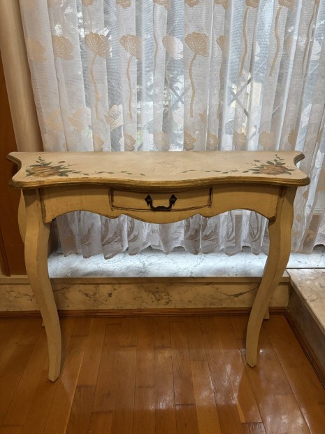 Kzzel festett shabby chic fslkd asztal, jjeli szekrny