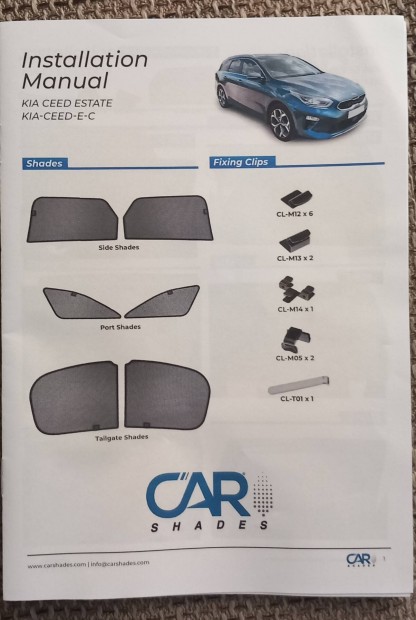 Kia Ceed (kombi) árnyékoló szett 2018-tól