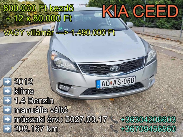 Kia Ceed részletfizetési lehetőseggel