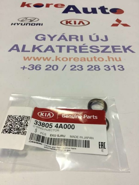 Kia Sorento BL Hyundai H1 2.5 CRDI injektor O gyűrű 338054A000