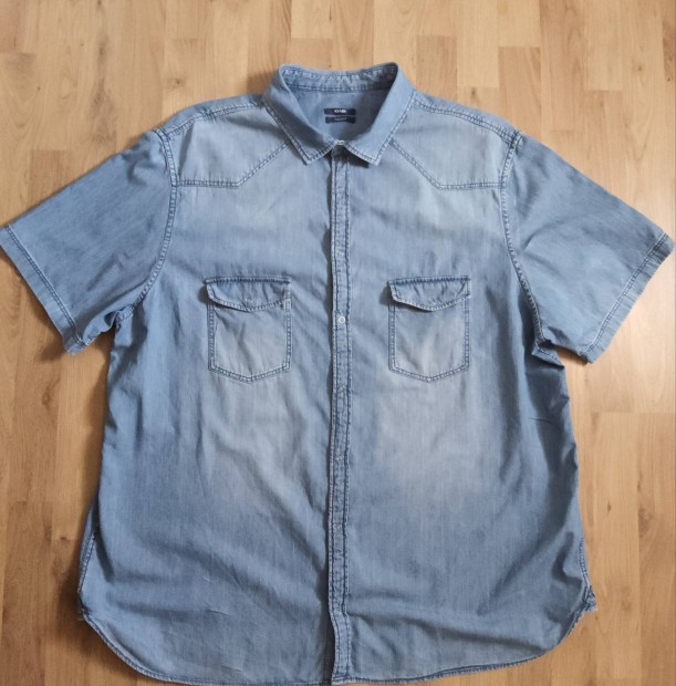 Kiabi férfi farmer ing 3XL mellb. 144 cm