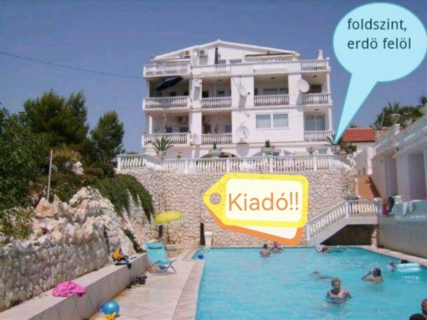 Kiad Apartman Zadarban medencvel Horvt tengerparton 