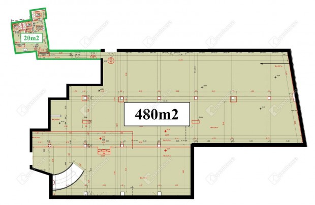 Kiad� Miskolc belv�rosi, utcafronti 480 m2-es �zlethelyis�g