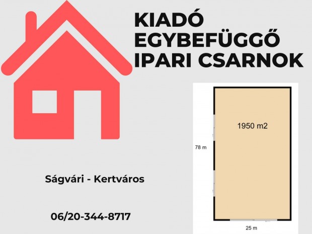 Kiadó egy 1950 m-es, egybefüggő ipari csarnok!