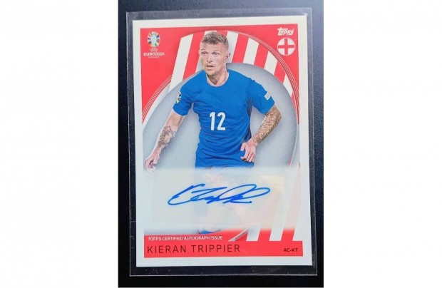 Kieran Trippier Anglia focis krtya eredeti alrssal Topps Euro 2024