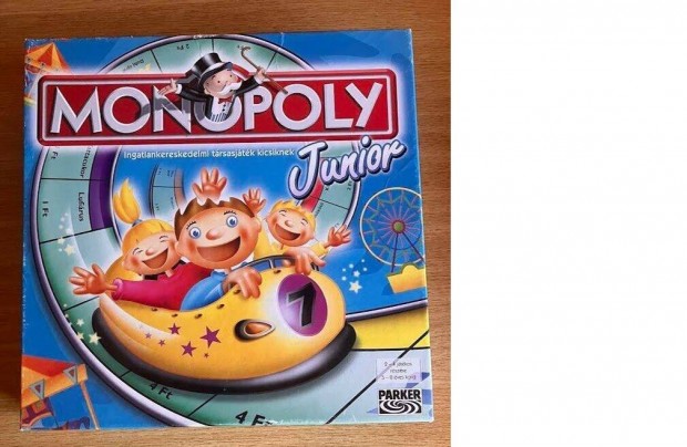 Kifogstalan Monopoly Junior lerssal, nem gyrt lapokkal, jszer