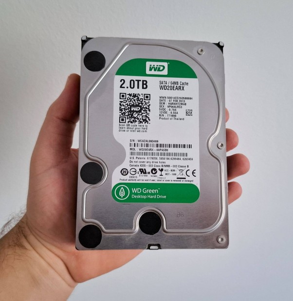 Kifogstalan! 2TB Western Digital HDD! 100/100! Garancia/Foxpost!