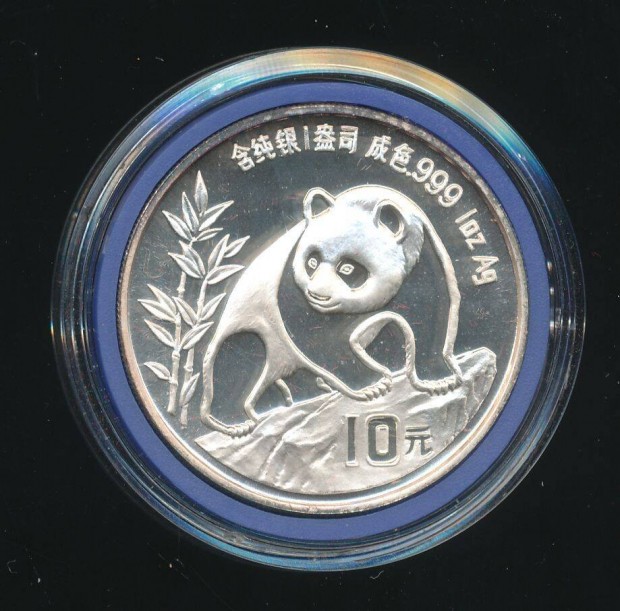Kína 1 uncia ezüst 1990, Panda