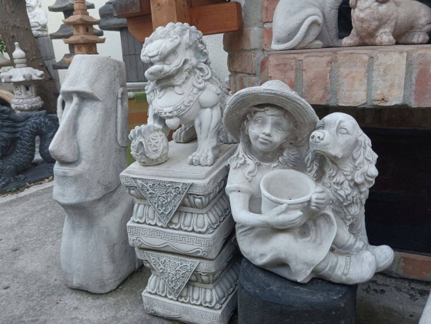 Kínai Foo oroszlán kutya Japán kerti szobor Minőségi Fagyálló műkő !