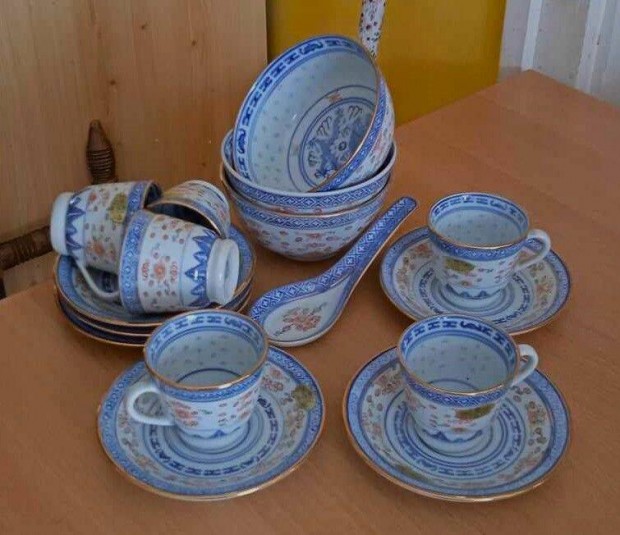 Knai rizsszemes porceln kvs kszlet knl tlakkal