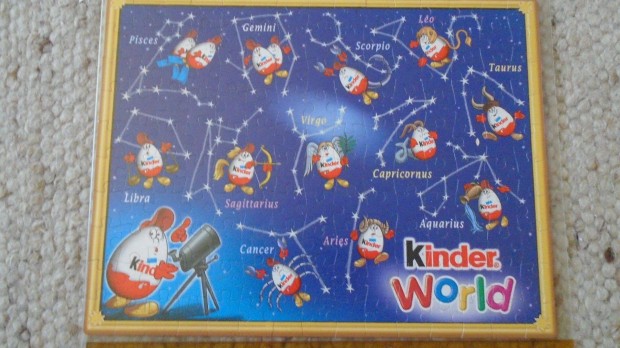 Kinder World -vilgts ris puzzle-Kinder tojsbl jszer, komplett