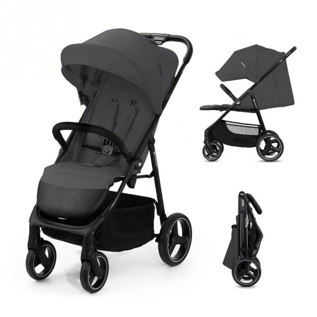 Kinderkraft TRIG 3 babakocsi 0-22 kg -ig- szürke OUTLET termék
