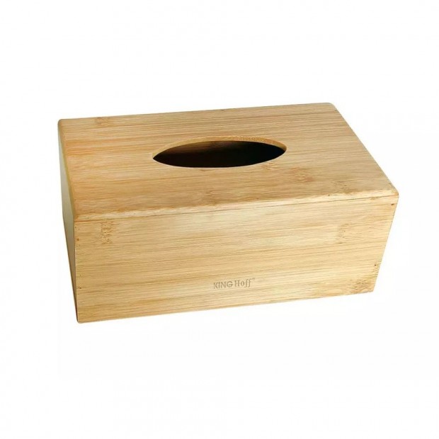 Kinghoff zsebkendtart doboz - bambuszfa (KH-1690)