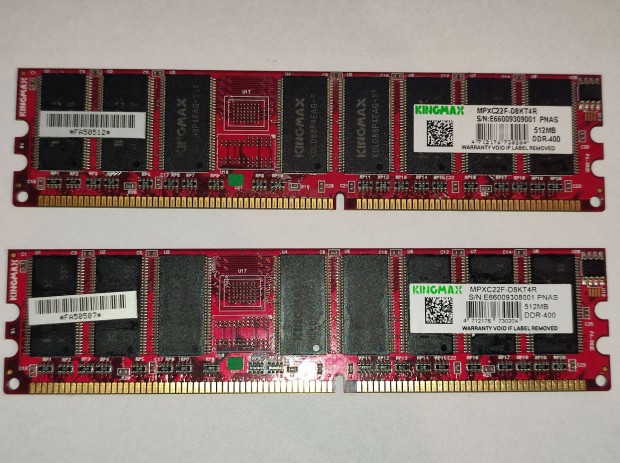 Kingmax 1GB (2x512MB) DDR-400 Mpxc22F-D8KT4R memria