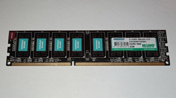 Kingmax Flge85F-B8KJ9 2GB 1600MHz DDR3 memria