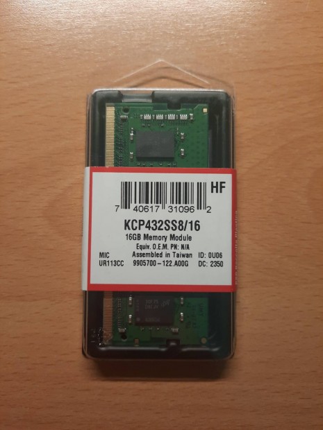 Kingston 16GB 3200MHz DDR4 CL22 Ram Garancia!!