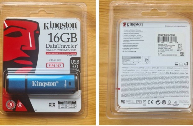 Kingston 16GB Data Traveller, Pendrive USB 3.0, 256bit AES titkosts