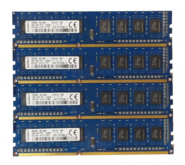 Kingston 16GB (4x4GB) DDR3 1600MHz memria