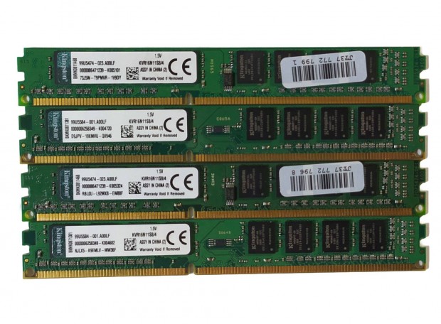 Kingston 16GB (4x4GB) DDR3 1600MHz memria