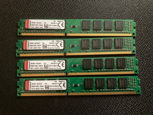 Kingston 16GB (4x4GB) DDR3 PC3L-12800U (DDR3-1600) RAM memria