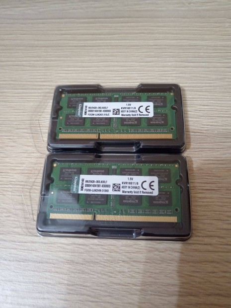 Kingston 16Gb (2x8Gb) DDR3 1600mhz laptop memrik vatta j Kvr16S11/8