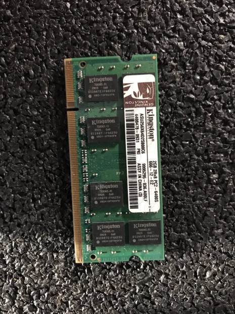 Kingston 2GB DDR2 800MHz laptop memória