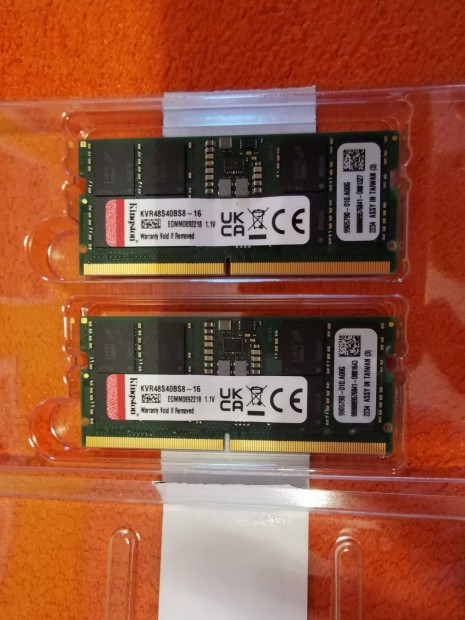 Kingston 2x 16GB DDR5 4800MHz Kvr48S40BS8-16