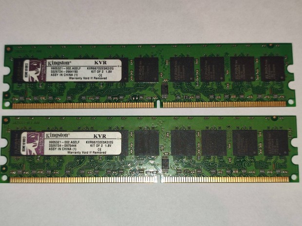 Kingston 4GB 2x2GB DDR2-667 PC2-5300 Kvr667D2E5K2/2G ECC memria