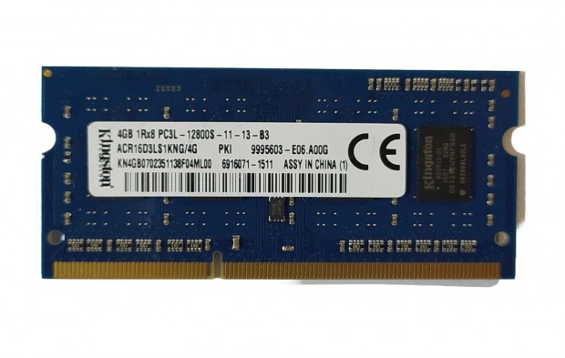 Kingston 4GB DDR3 1600MHz laptop / notebook memria