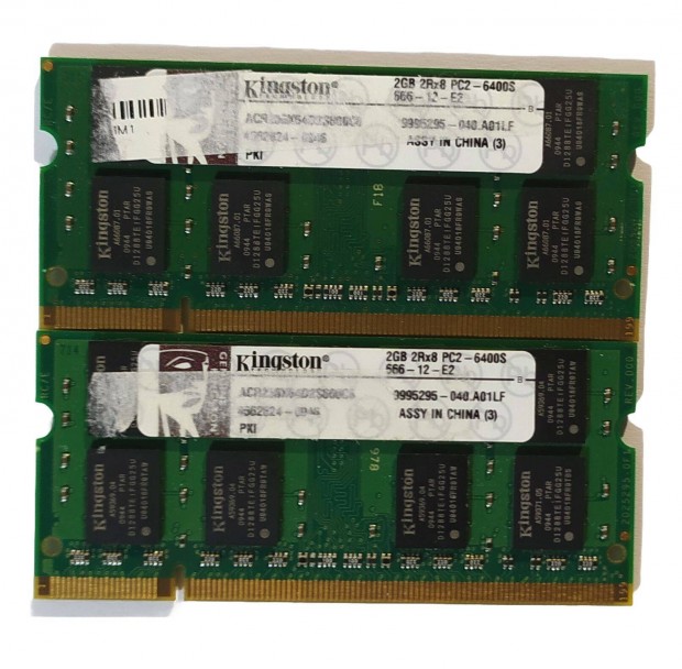 Kingston 4GB (2x2GB) DDR2 800MHz laptop / notebook memória