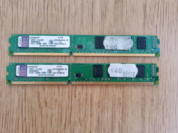 Kingston 4GB (2x2GB) DDR3 1333MHz cl9 memria, RAM pr