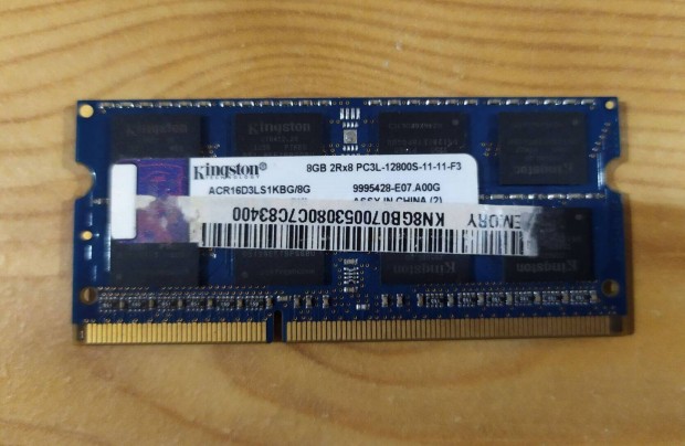 Kingston 8GB 1600MHz DDR3 notebook RAM